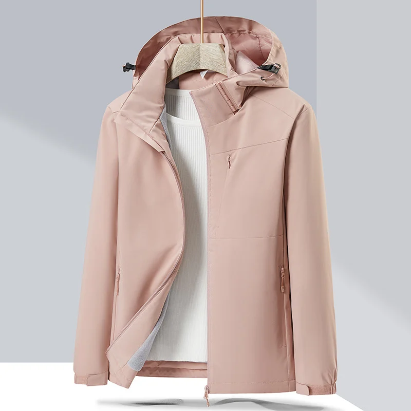 Couple Single-layer Jacket Windproof Sports Fleece-lined Padded Overalls — image 13