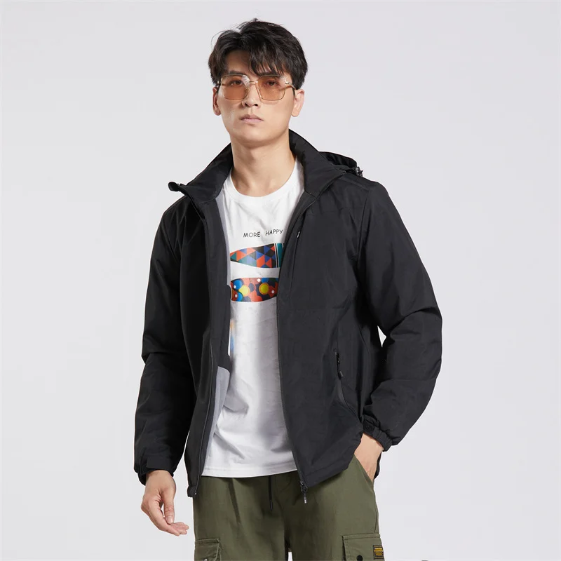Couple Single-layer Jacket Windproof Sports Fleece-lined Padded Overalls — image 4