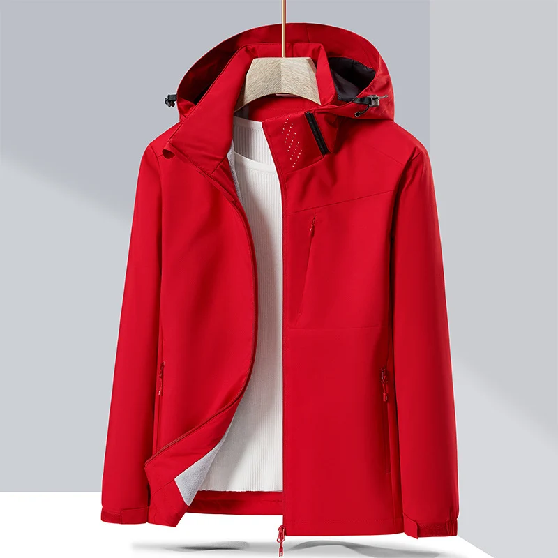 Couple Single-layer Jacket Windproof Sports Fleece-lined Padded Overalls — image 2