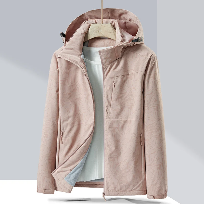 Couple Single-layer Jacket Windproof Sports Fleece-lined Padded Overalls — image 3