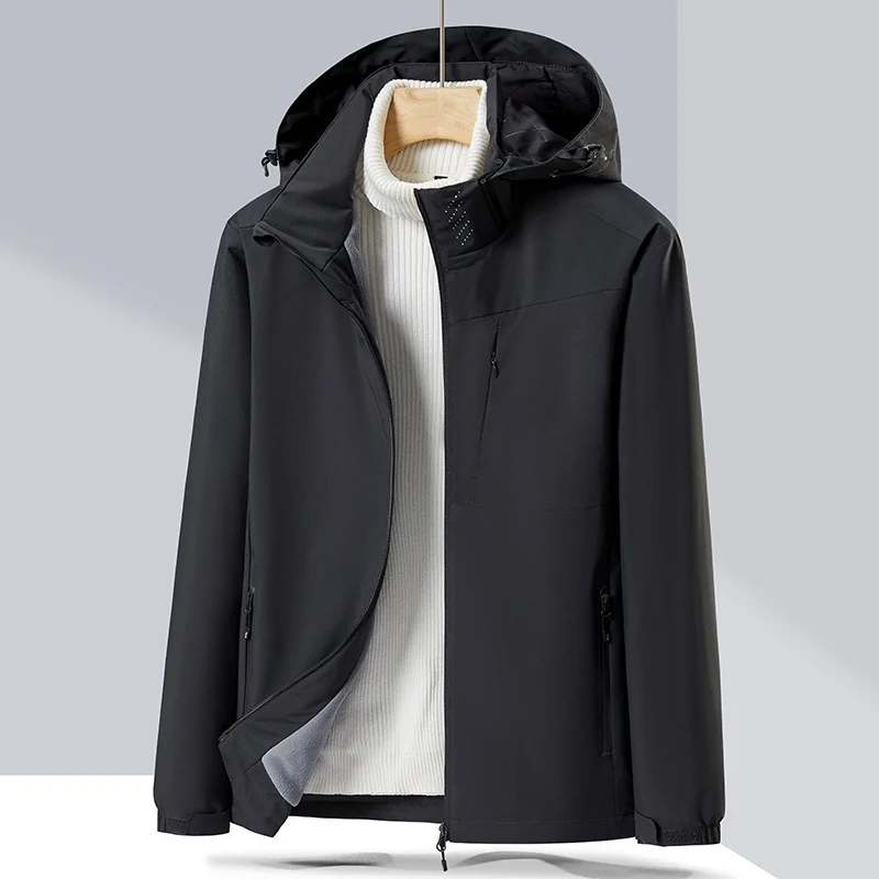 Couple Single-layer Jacket Windproof Sports Fleece-lined Padded Overalls — image 11