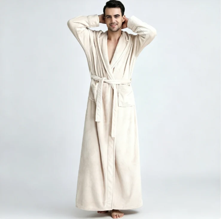 Couples Autumnwinter Hooded Warm Flannel Robe — image 8