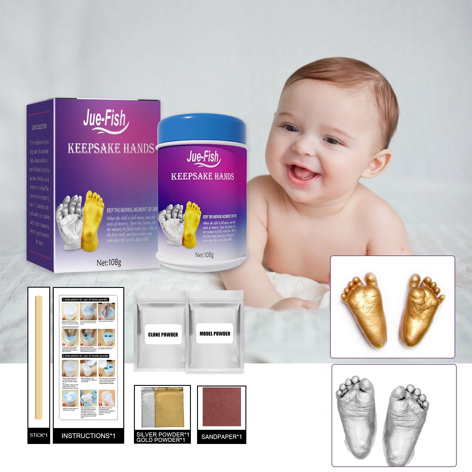 Creative 3D Baby Stereoscopic Hand Model Powder 108g 1box — image 4