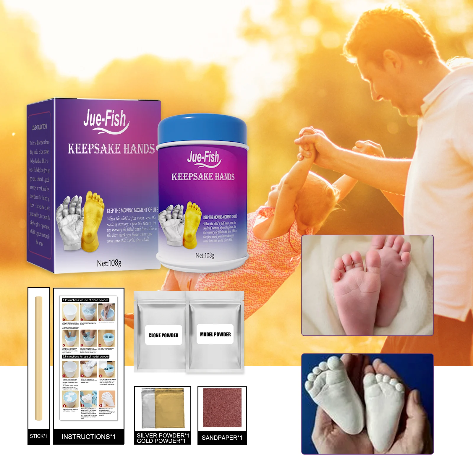 Creative 3D Baby Stereoscopic Hand Model Powder 108g 1box — image 5