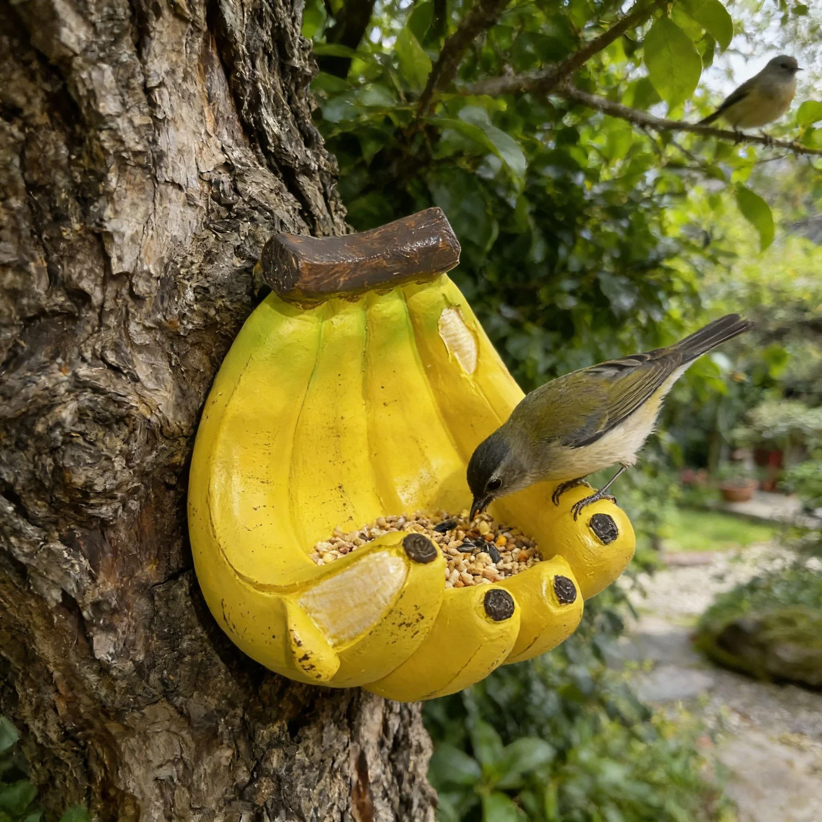Creative Banana-shaped Resin Bird Feeder — image 2