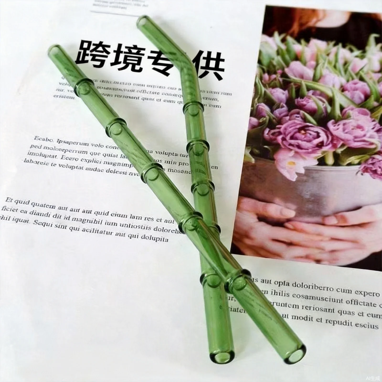 Creative Borosilicate Glass Bamboo Style Straweco Friendly Heat Resistant Easy To… — image 5