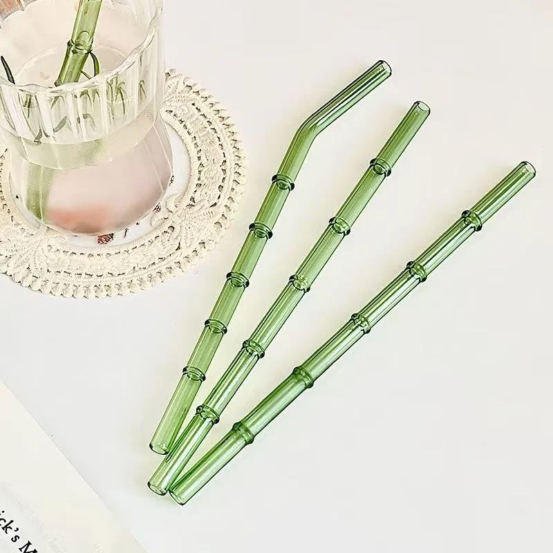 Creative Borosilicate Glass Bamboo Style Straweco Friendly Heat Resistant Easy To… — image 2