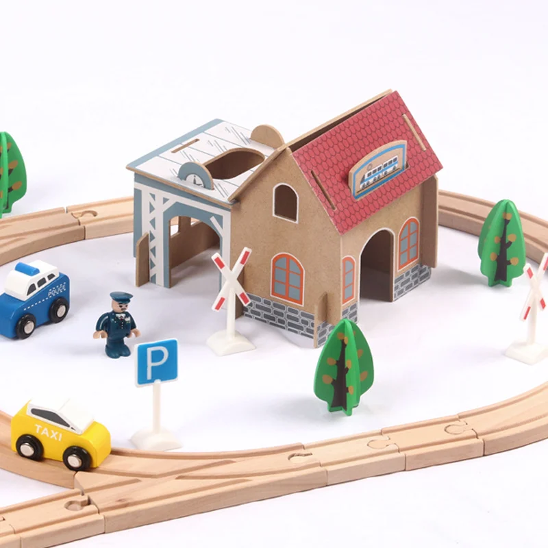 Creative Building Block Wooden Track Puzzle Toy — image 2