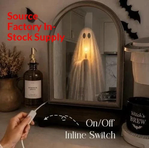Creative Glowing Ghost Mirror Spooky Halloween Decoration — image 3