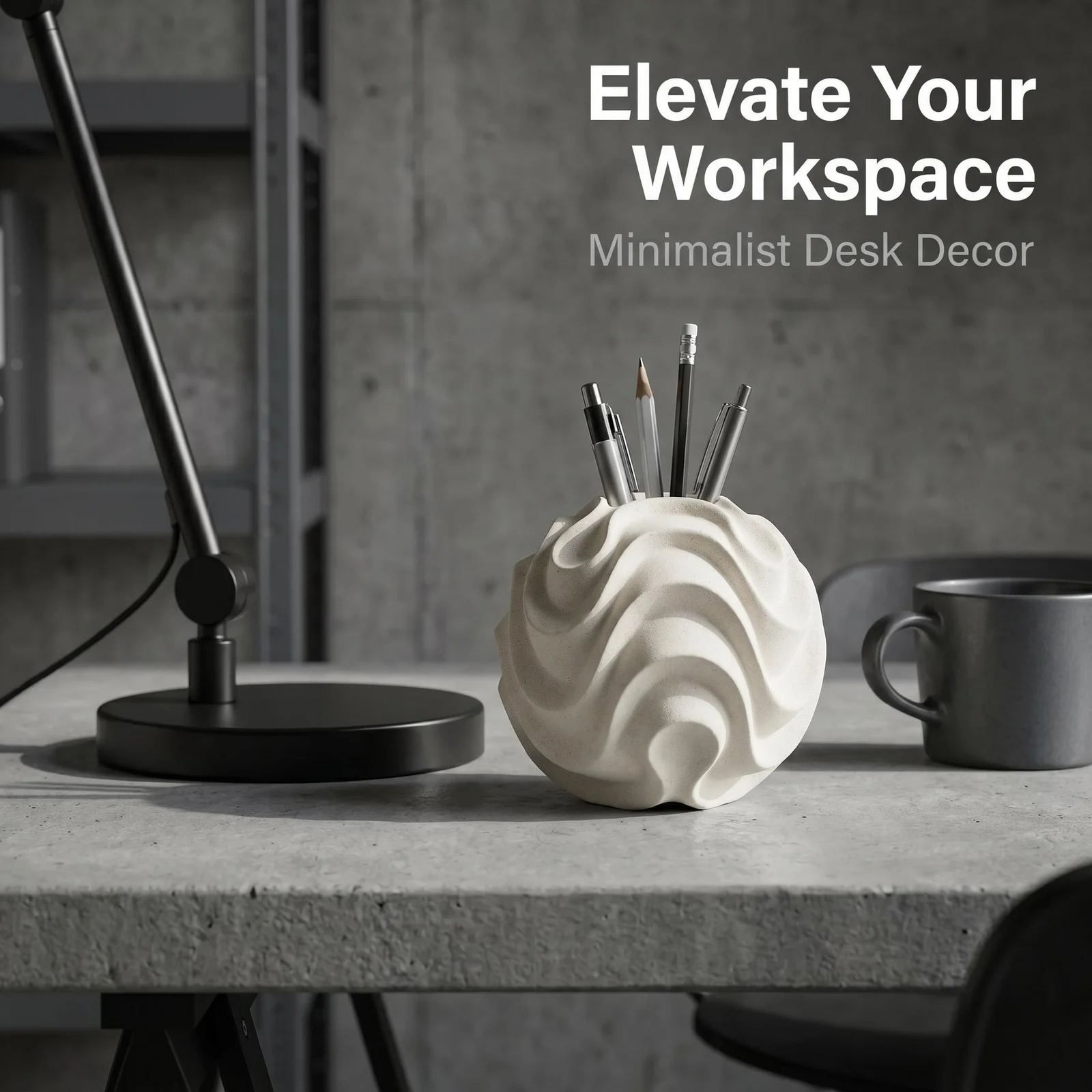 Creative Home Desktop Unglazed Wave-pattern Spherical Ceramic Decorative Vase — image 5