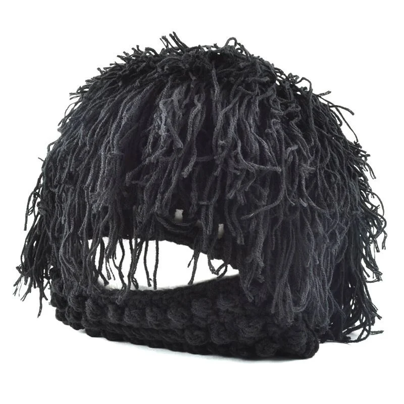 Creative Knitted Ski Hat With A Wig Beard — image 4