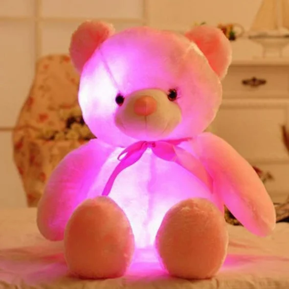 Creative Light Up LED Teddy Bear Stuffed Animals Plush Toy Colorful Glowing Christmas… — image 6