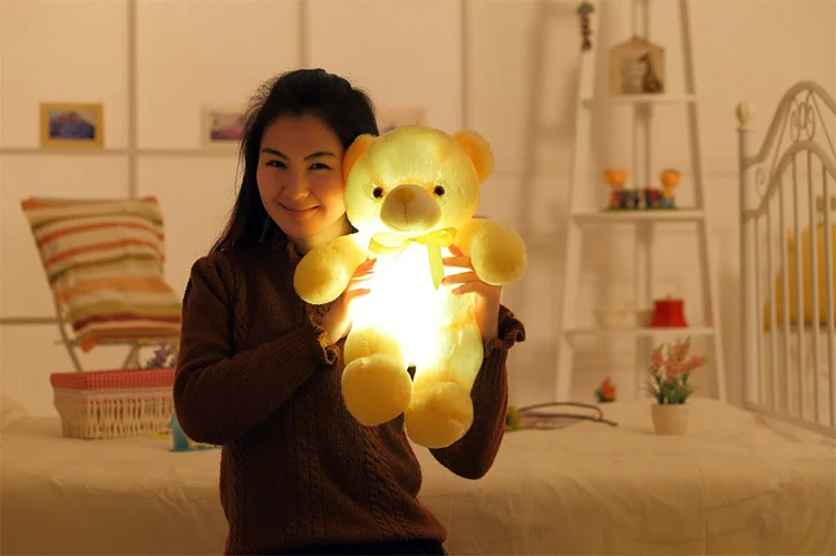 Creative Light Up LED Teddy Bear Stuffed Animals Plush Toy Colorful Glowing Christmas… — image 5