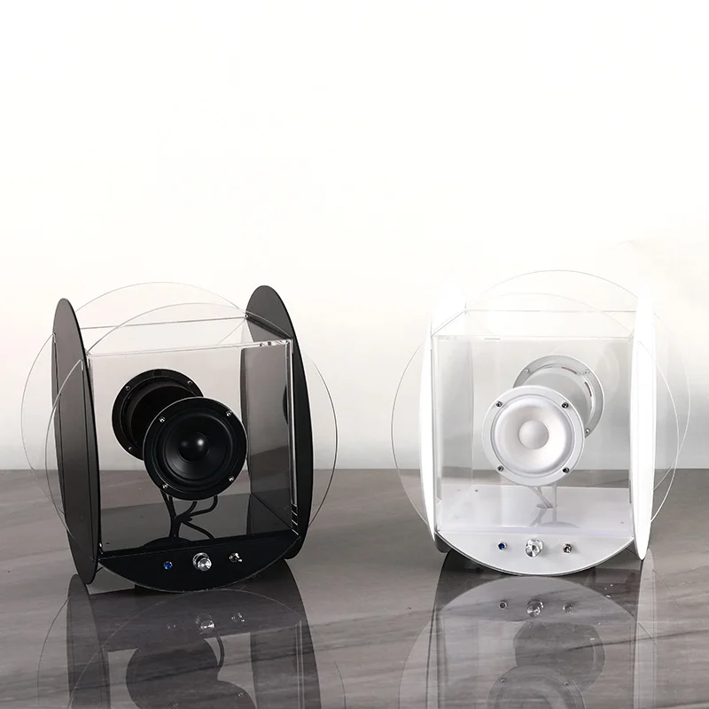 Creative Minimalist Acrylic Retro Bluetooth Round Speaker Ornament — image 3