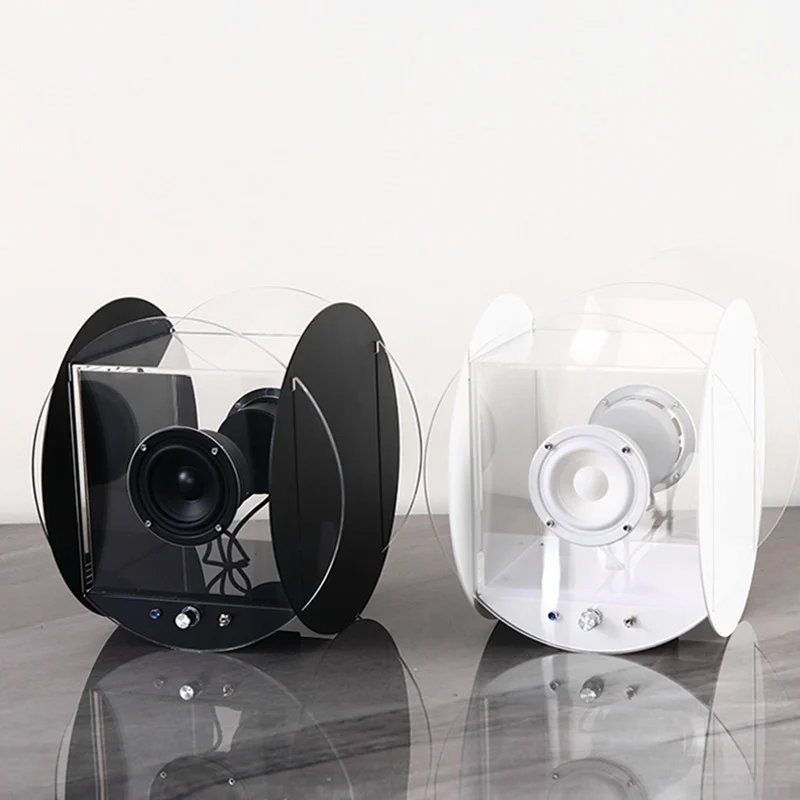 Creative Minimalist Acrylic Retro Bluetooth Round Speaker Ornament — image 4