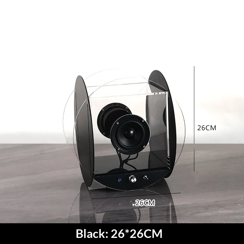 Creative Minimalist Acrylic Retro Bluetooth Round Speaker Ornament — image 2