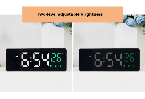 Creative Mirror Clock, Silent LED Electronic Three Sets Of Student Alarm Clocks,… — image 3