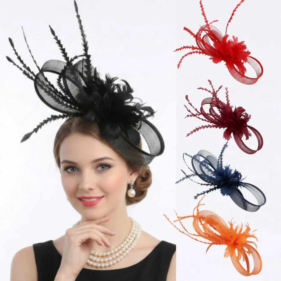 Creative Retro Elegant Green Feather Hair Accessory — image 7
