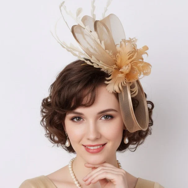Creative Retro Elegant Green Feather Hair Accessory — image 2