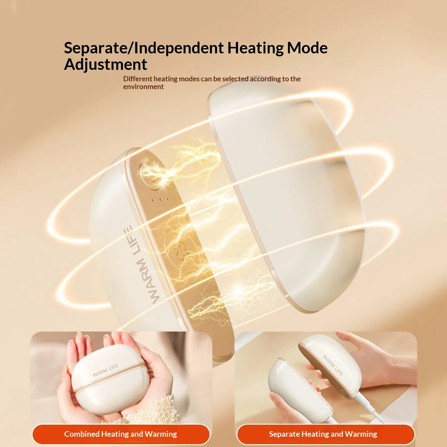 Creative Split-style Magnetic 2-in-1 Hand Warmer — image 3