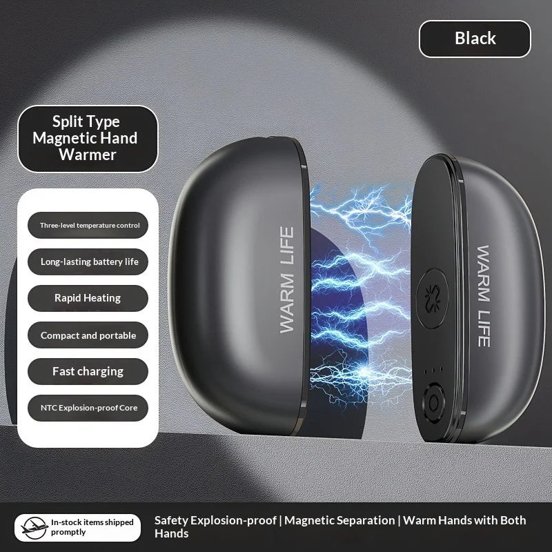 Creative Split-style Magnetic 2-in-1 Hand Warmer — image 4
