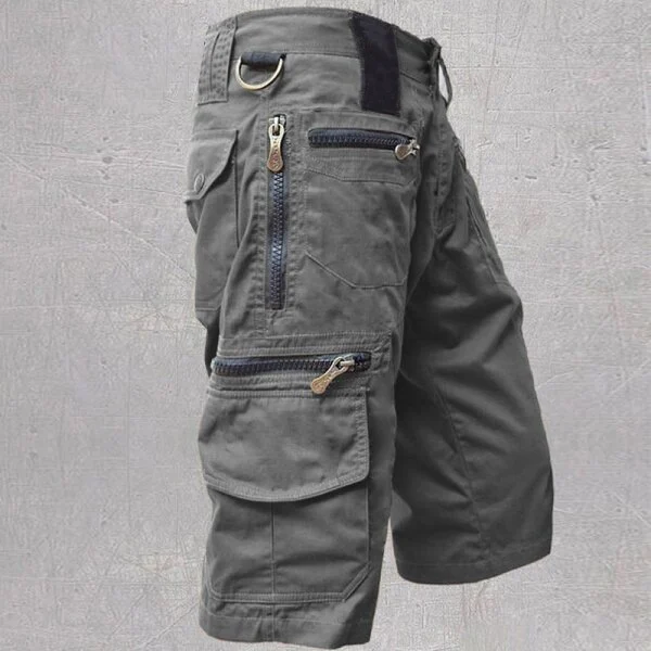 Cropped Pants Men's Loose Straight Summer Large Size Casual Multi-bag Workwear Shorts… — image 4