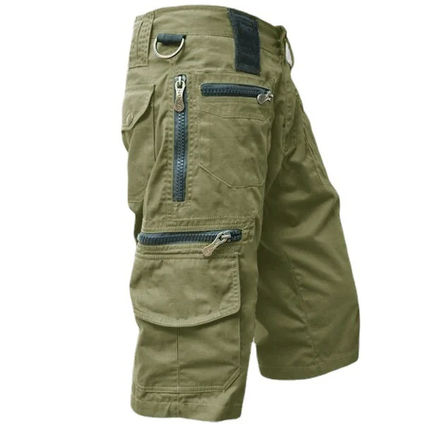 Cropped Pants Men's Loose Straight Summer Large Size Casual Multi-bag Workwear Shorts… — image 6