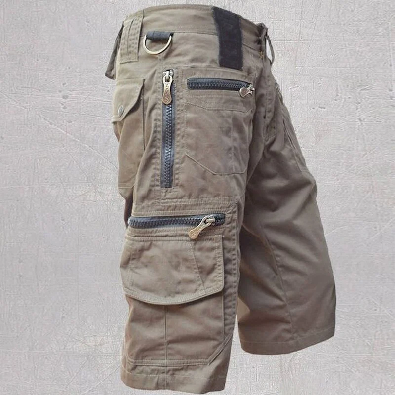 Cropped Pants Men's Loose Straight Summer Large Size Casual Multi-bag Workwear Shorts… — image 9