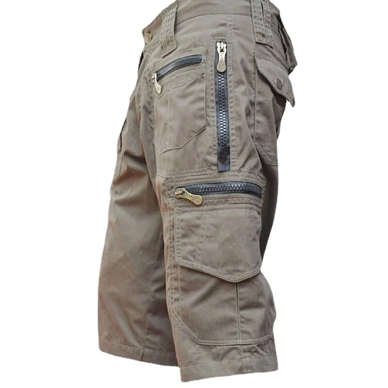 Cropped Pants Men's Loose Straight Summer Large Size Casual Multi-bag Workwear Shorts… — image 7