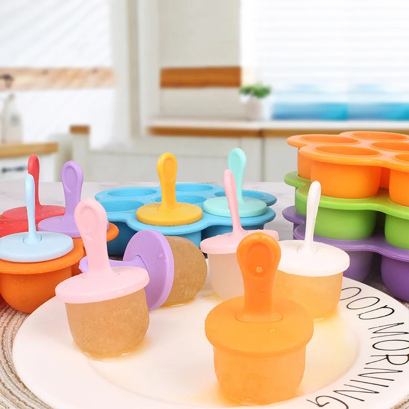 Cross-border DIY Silicone Ice Cream Mold Homemade Children's Popsicle Creative Cake 7 Even — image 3
