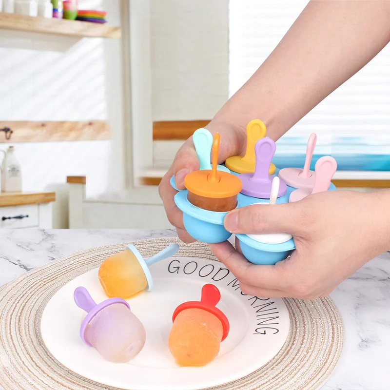 Cross-border DIY Silicone Ice Cream Mold Homemade Children's Popsicle Creative Cake 7 Even — image 2
