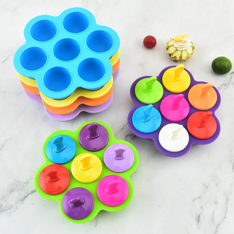 Cross-border DIY Silicone Ice Cream Mold Homemade Children's Popsicle Creative Cake 7 Even — image 6