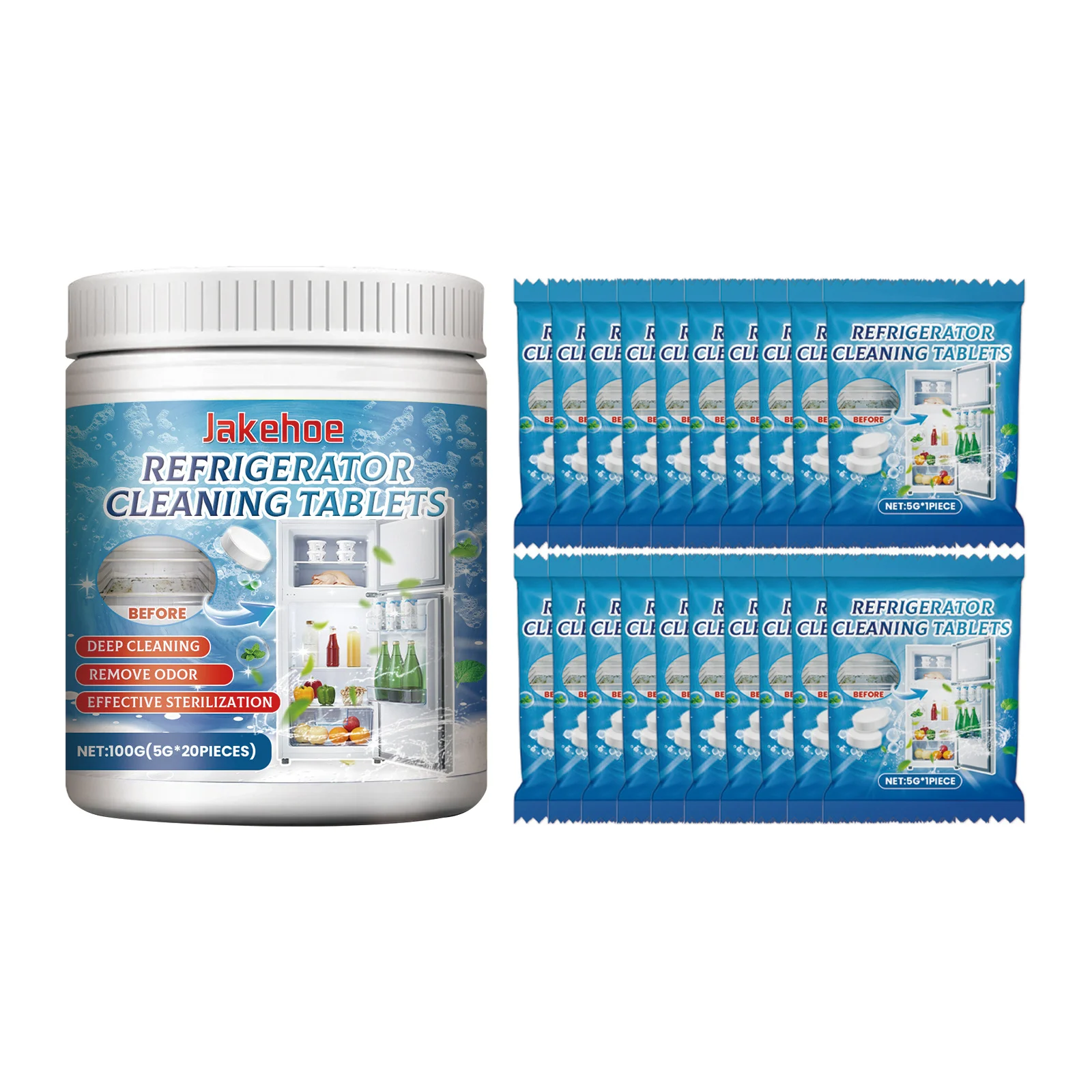 Cross-border Jakehoe Refrigerator Cleaning Tablets Deep For Refrigerators And… — image 3