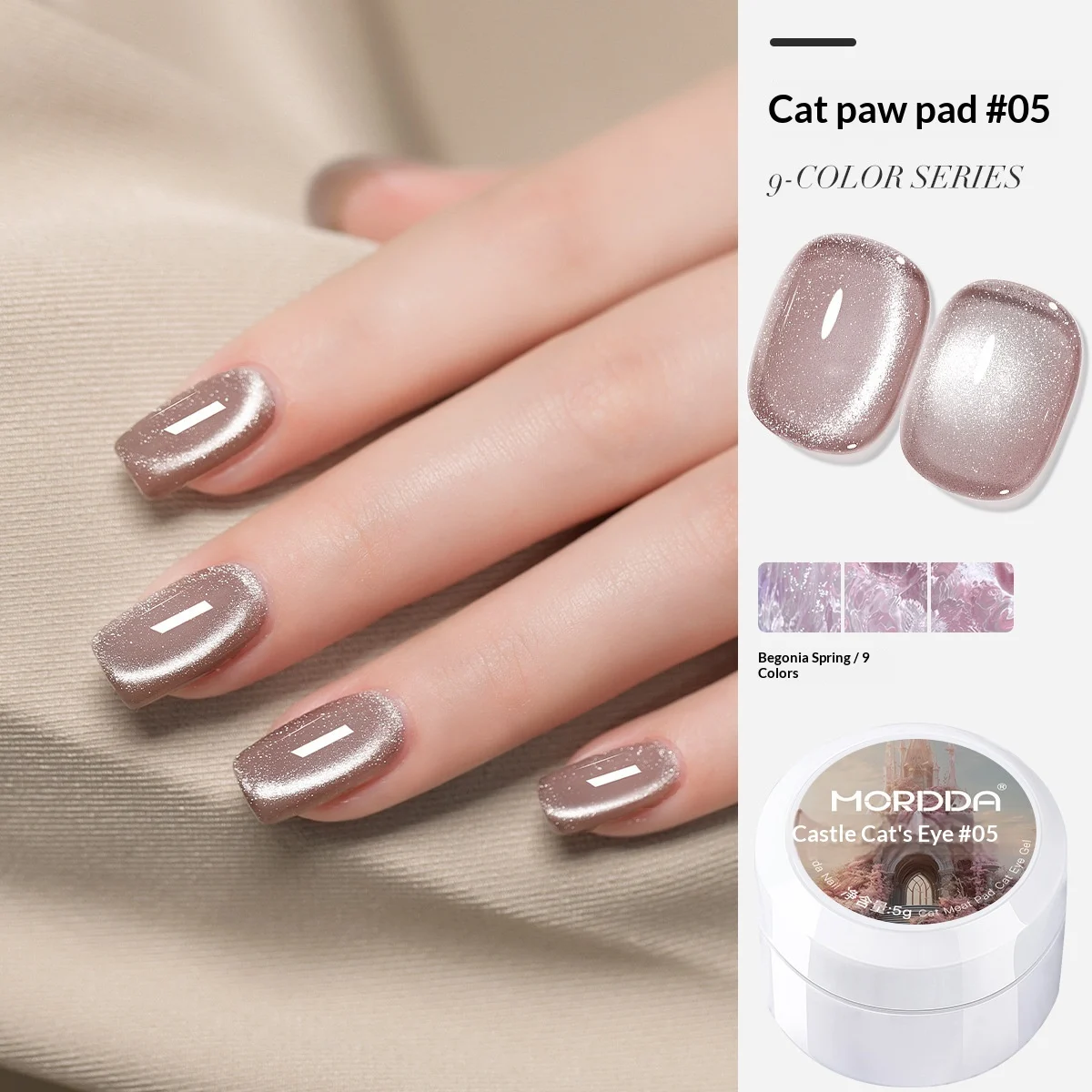 Crystal Cat's Eye Nail Gel Polish - Small Set For Salon — image 10