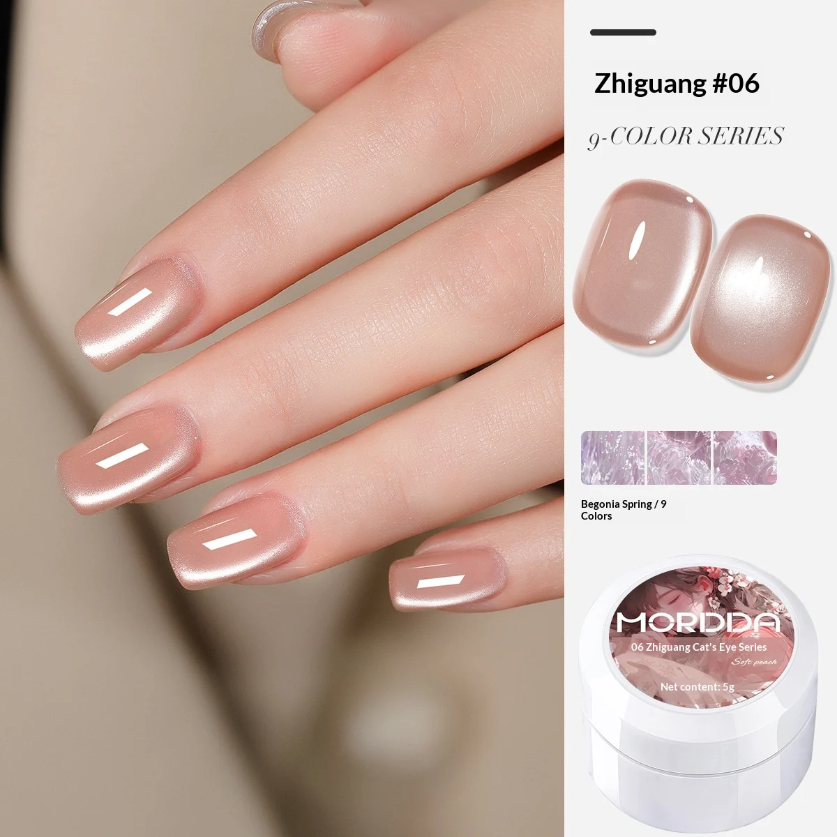 Crystal Cat's Eye Nail Gel Polish - Small Set For Salon — image 6