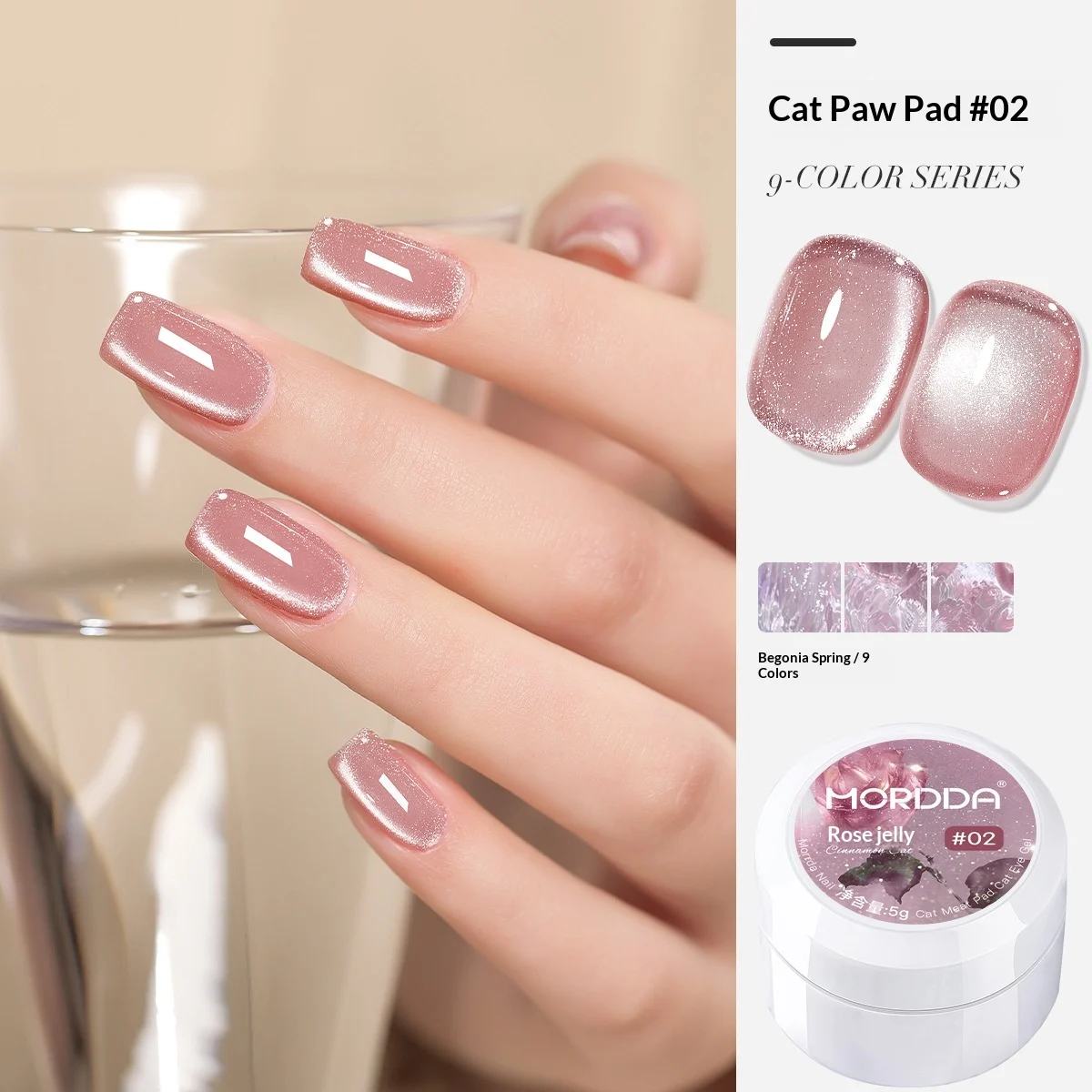 Crystal Cat's Eye Nail Gel Polish - Small Set For Salon — image 7