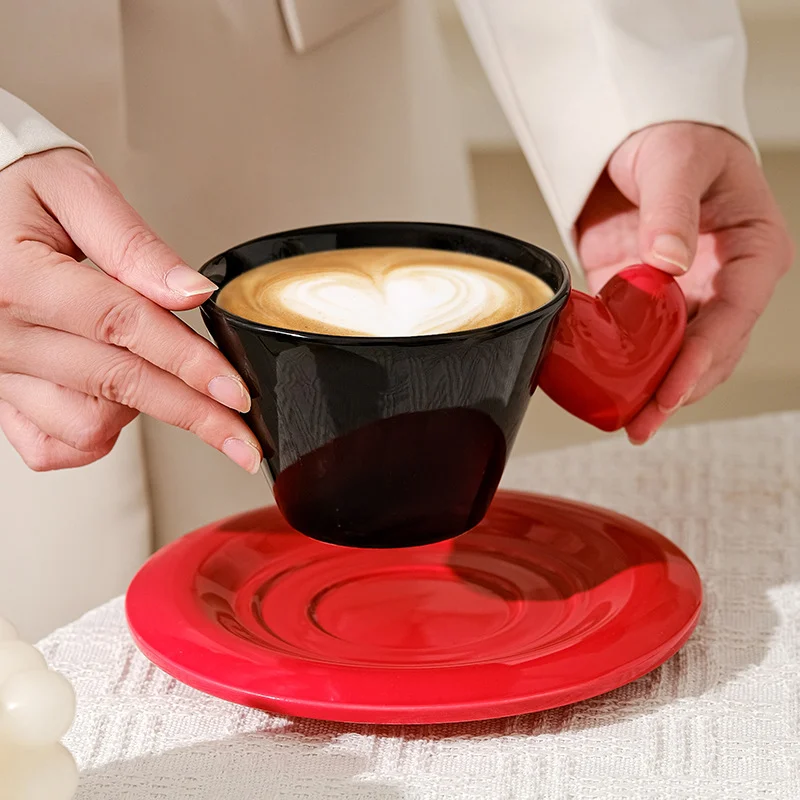 Cup And Saucer Set With Spoon Heart-shape Handle — image 2