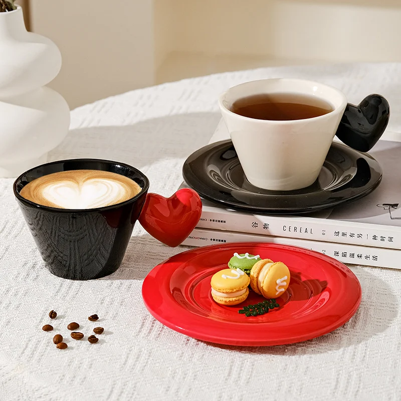Cup And Saucer Set With Spoon Heart-shape Handle — image 5