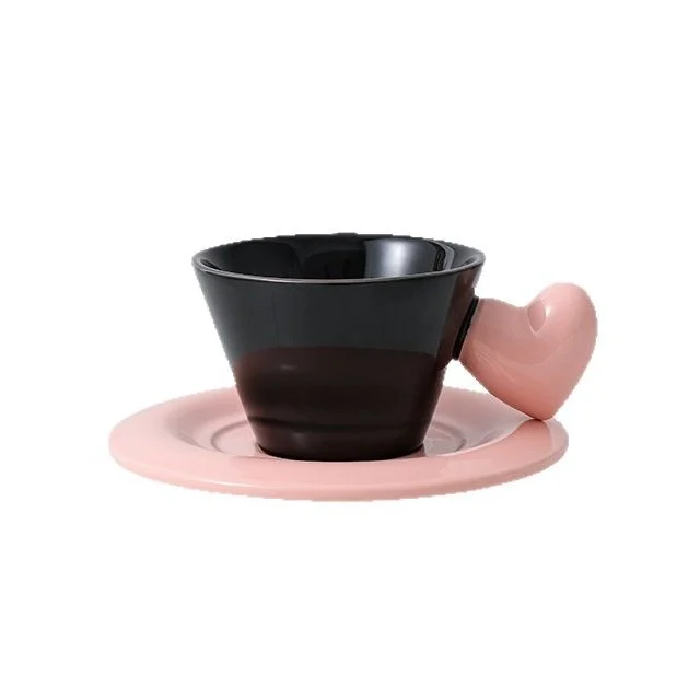 Cup And Saucer Set With Spoon Heart-shape Handle — image 7