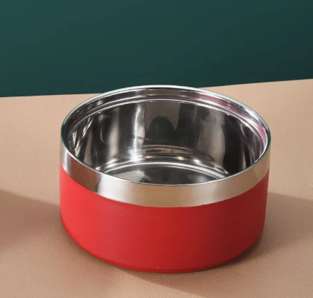 Customized Double-layer Stainless Steel Dog Large Capacity Pet Feeding And Water Food Bowl — image 2