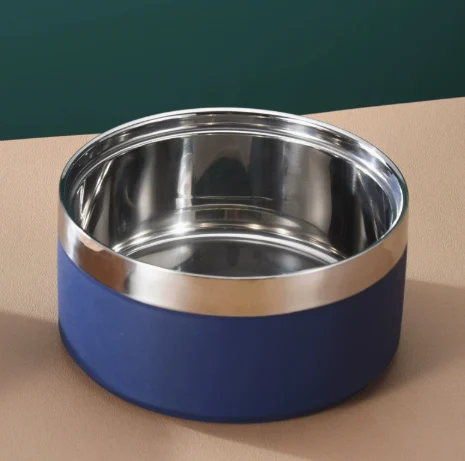 Customized Double-layer Stainless Steel Dog Large Capacity Pet Feeding And Water Food Bowl — image 4