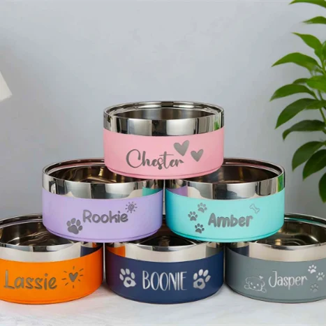 Customized Double-layer Stainless Steel Dog Large Capacity Pet Feeding And Water Food Bowl — image 6