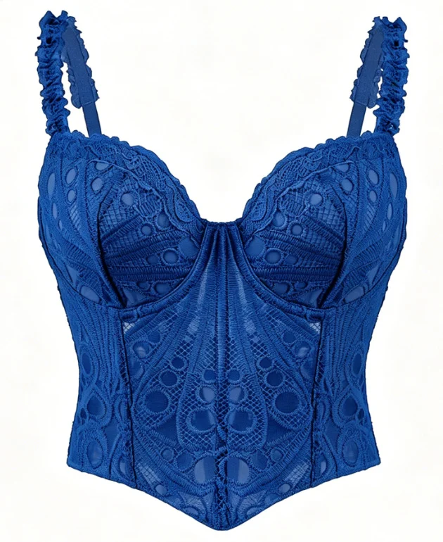 Cut Out Corset Chest Vest Asymmetrical Floral Retro French Fishbone Tight Waist Shapewear — image 8