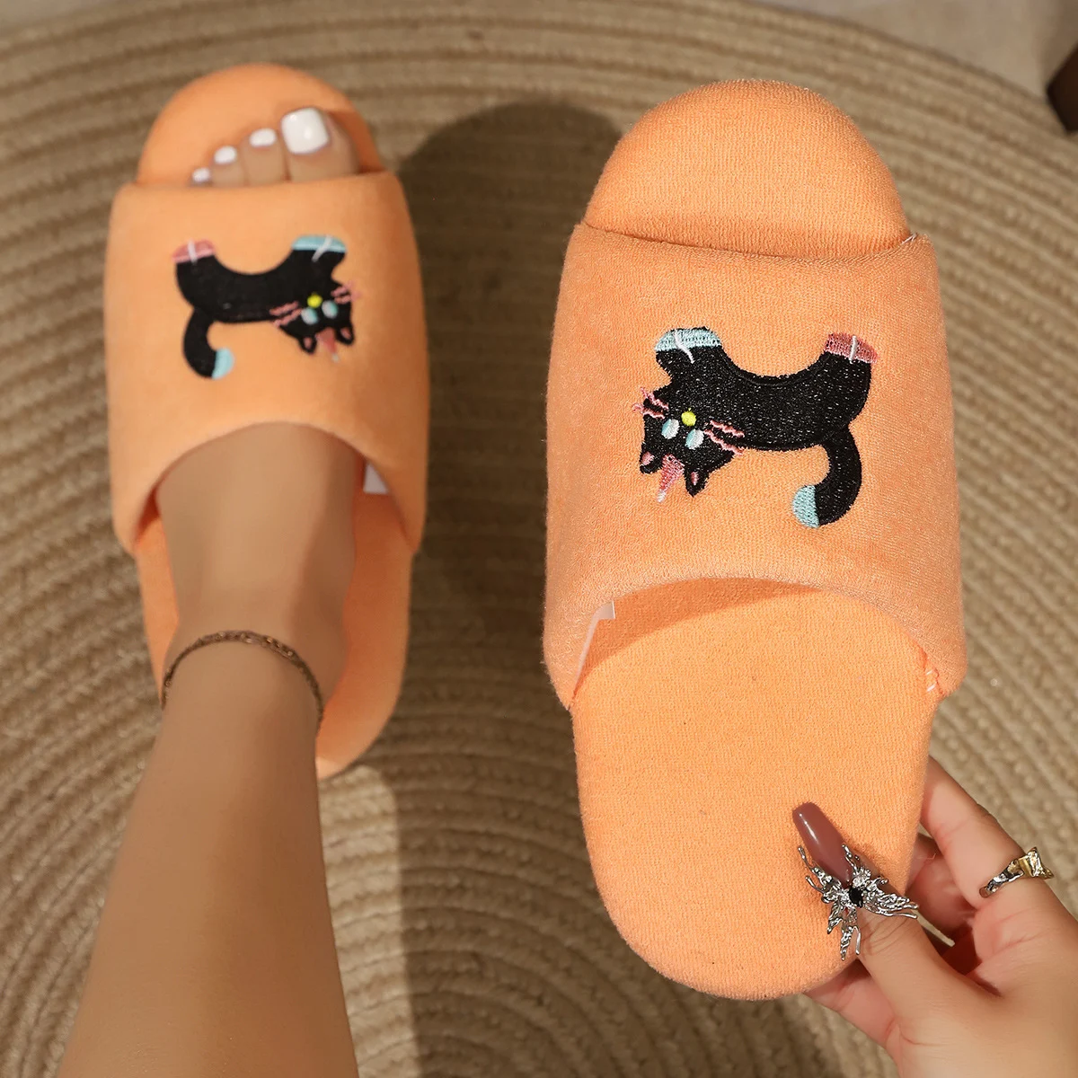 Cute And Warm Plush Postpartum Slippers With Soft Cotton Soles — image 6