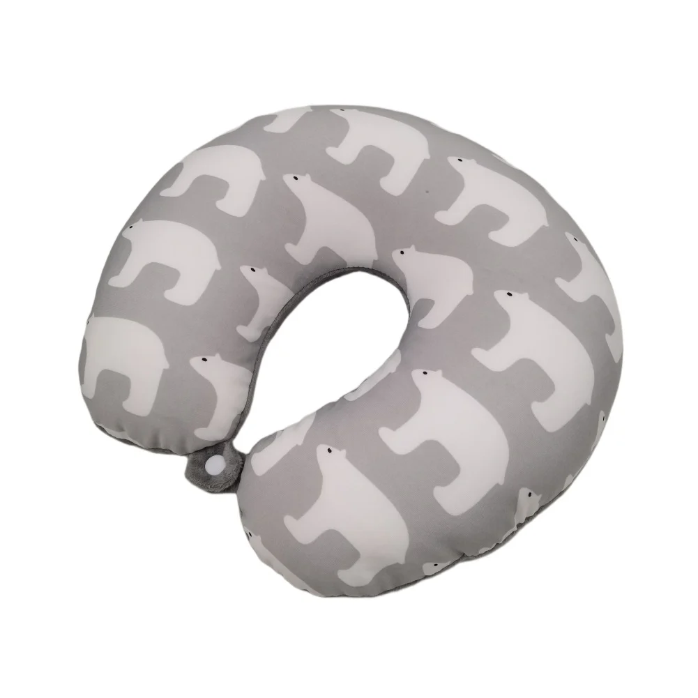 Cute Animal Pattern Cervical Travel Neck Pillow, Soft Micro Bead Filling Pillow — image 2