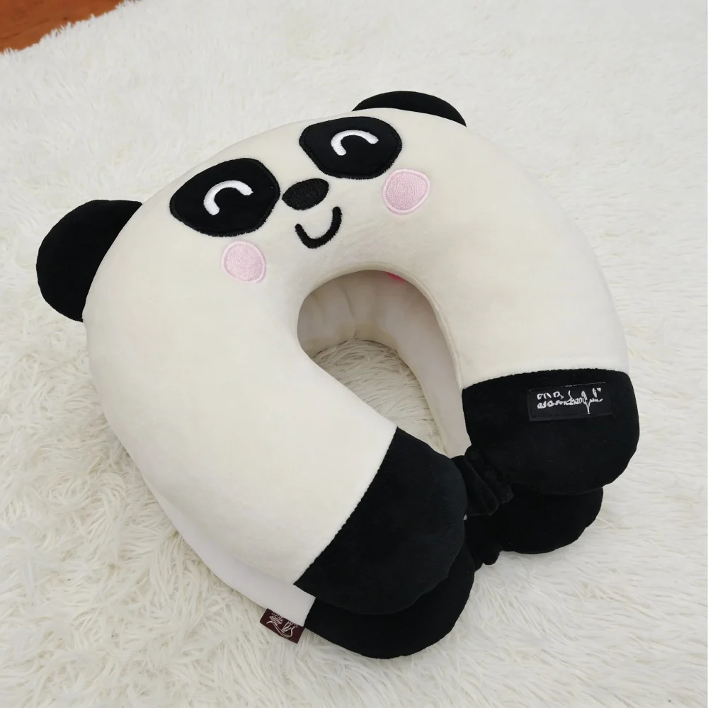 Cute Animal U Shaped Travel Neck Pillow, Panda Koala Frog Plush Cervical Pillow With… — image 2