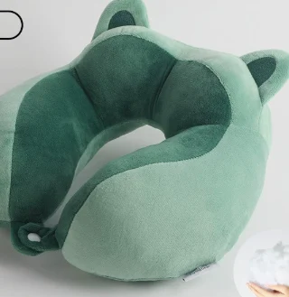 Cute Cartoon Animal Travel Neck Pillow, Soft Plush U Shape Support Pillow With Snap Button — image 5