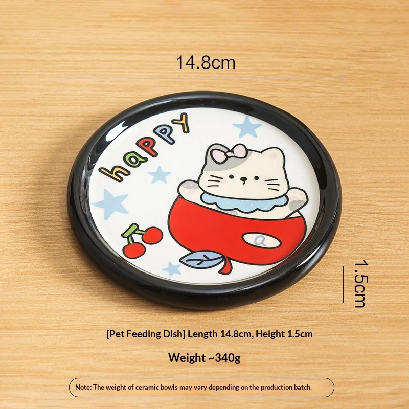 Cute Cartoon Ceramic Pet Bowl — image 8