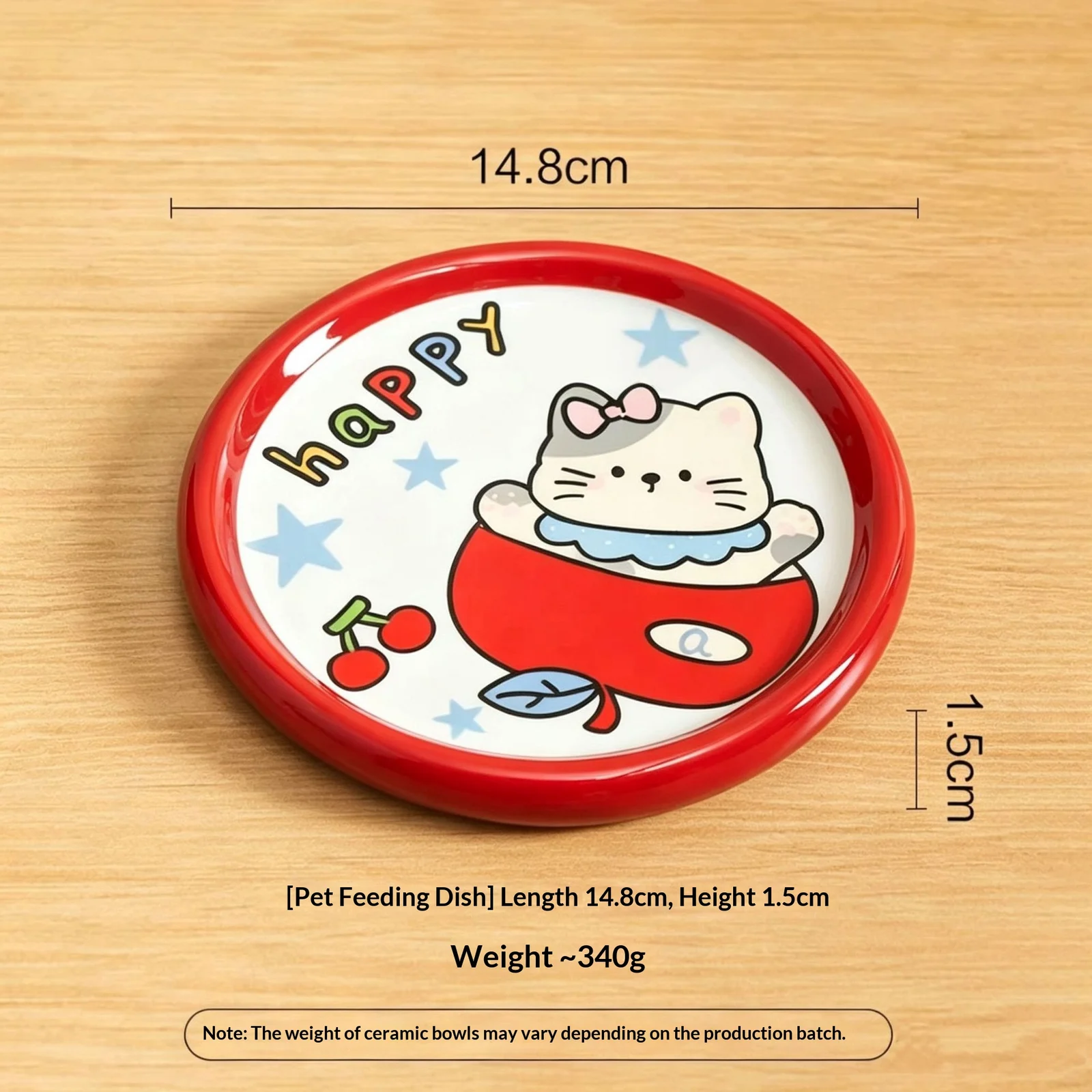 Cute Cartoon Ceramic Pet Bowl — image 3