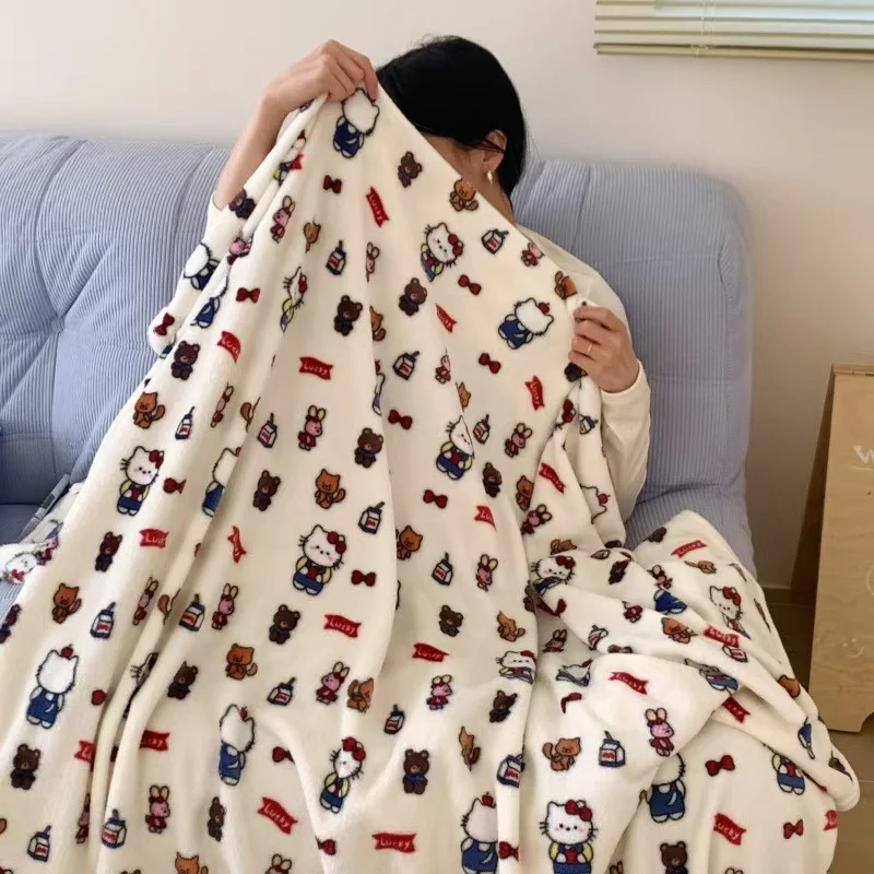 Cute Flannel Blanket, Plush Sofa Throw Blanket — image 21